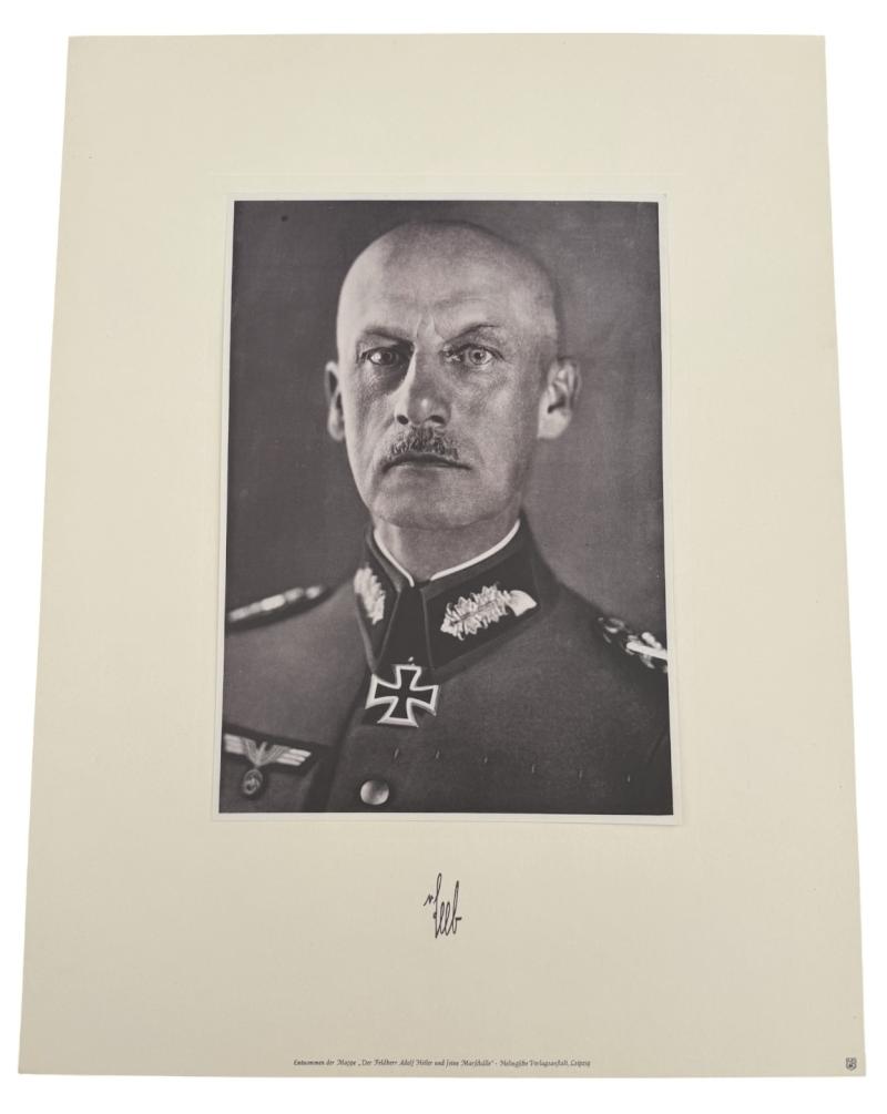 Portrait Photo Generalfeldmarschall Wilhelm Ritter von Leeb