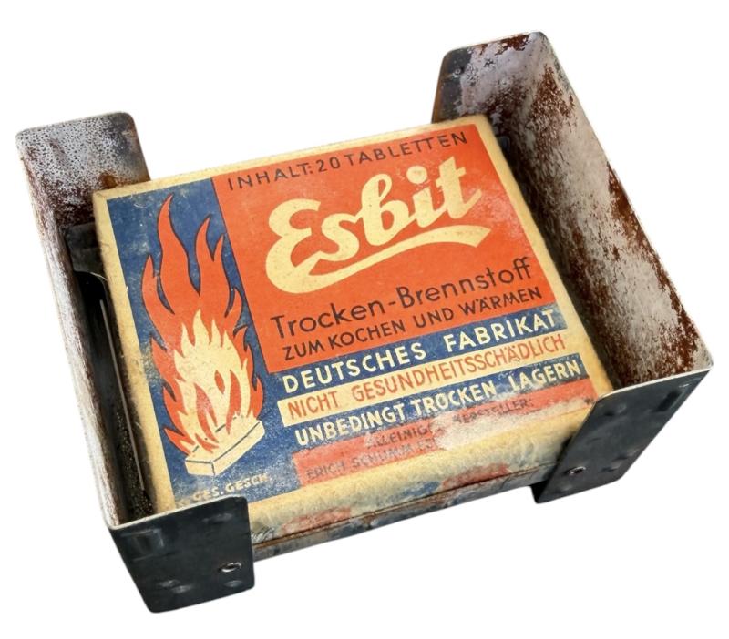 Wehrmacht Esbit Cooker with original Fuel Blok Packaging