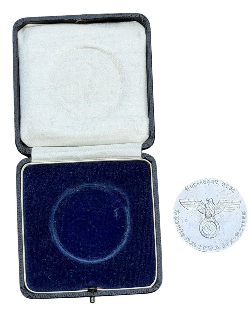 Wehrmacht Award Coin/Plaque in Case for Doghandlers