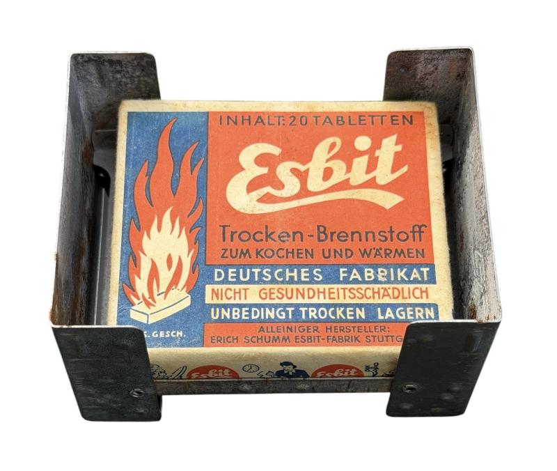 Wehrmacht Esbit Cooker with original Fuel Blok Packaging