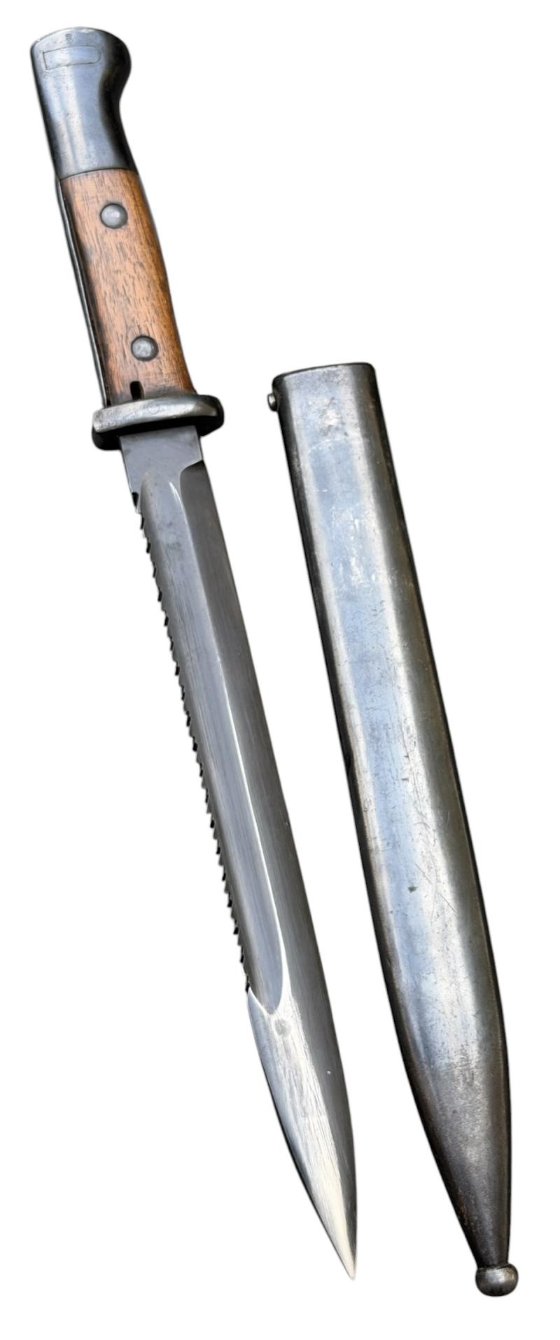 German WW1 Imperal Gewehr 98 Sawback Bayonet