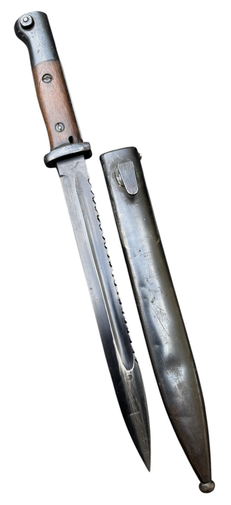 German WW1 Imperal Gewehr 98 Sawback Bayonet