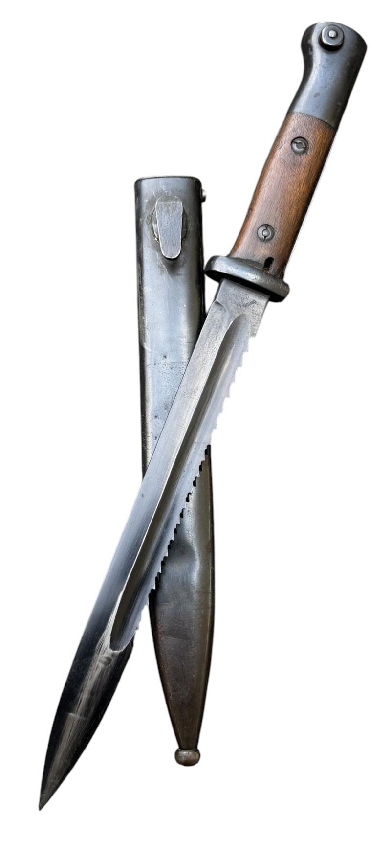 German WW1 Imperal Gewehr 98 Sawback Bayonet