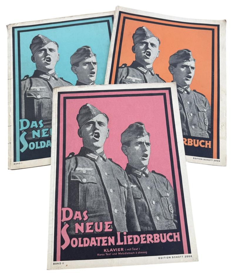 3 Wehrmacht Marching Song Books for Piano