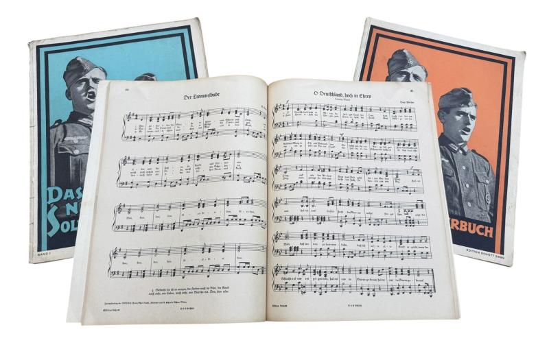 3 Wehrmacht Marching Song Books for Piano