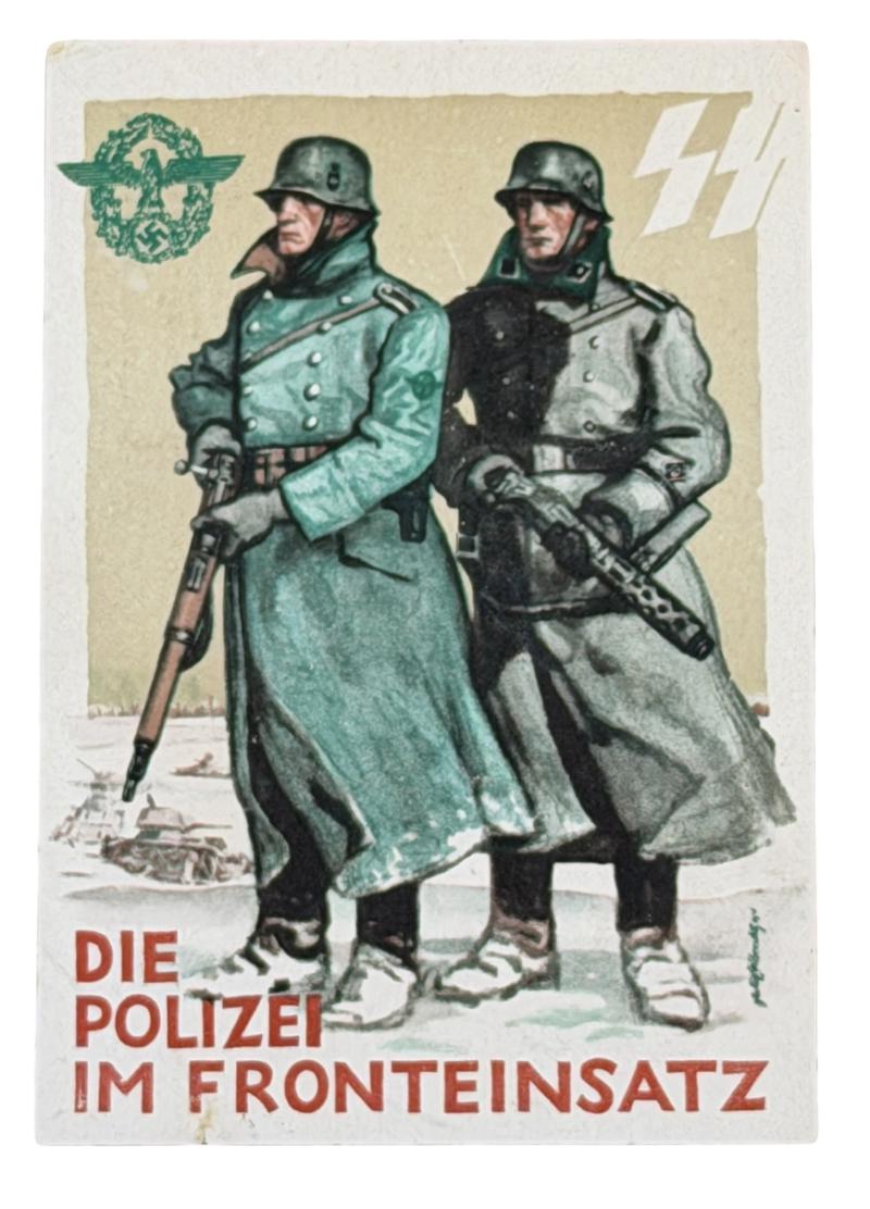Polizei/SS Postcard
