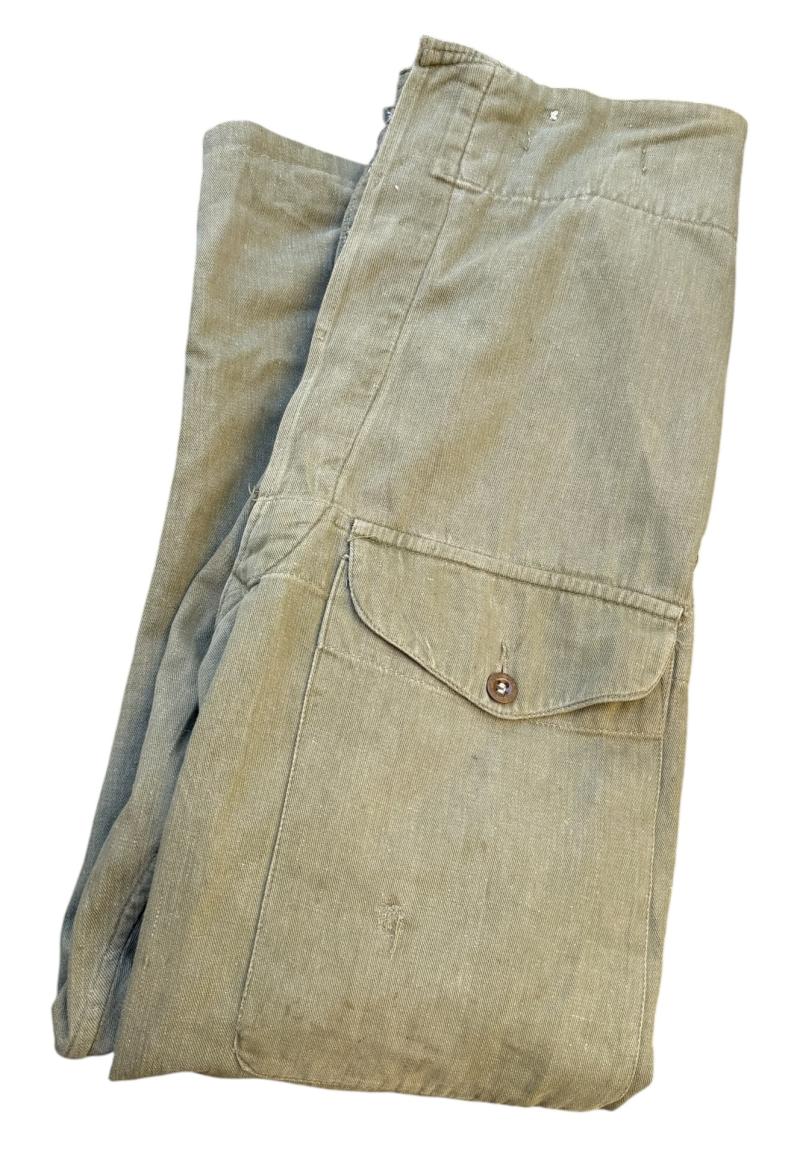 British WW2 Denim P40 Trousers with cloth label