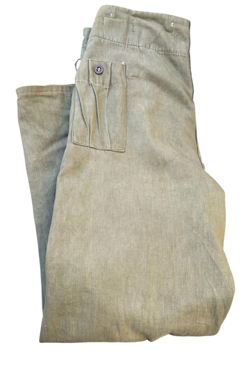 British WW2 Denim P40 Trousers with cloth label