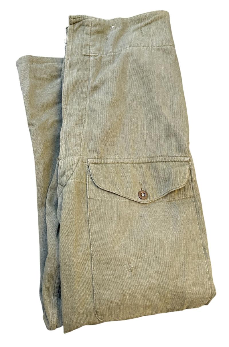 British WW2 Denim P40 Trousers with cloth label