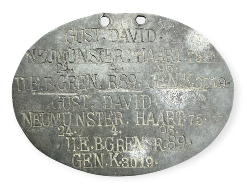German WW1- Imperial Dog-Tag (E-Marke)