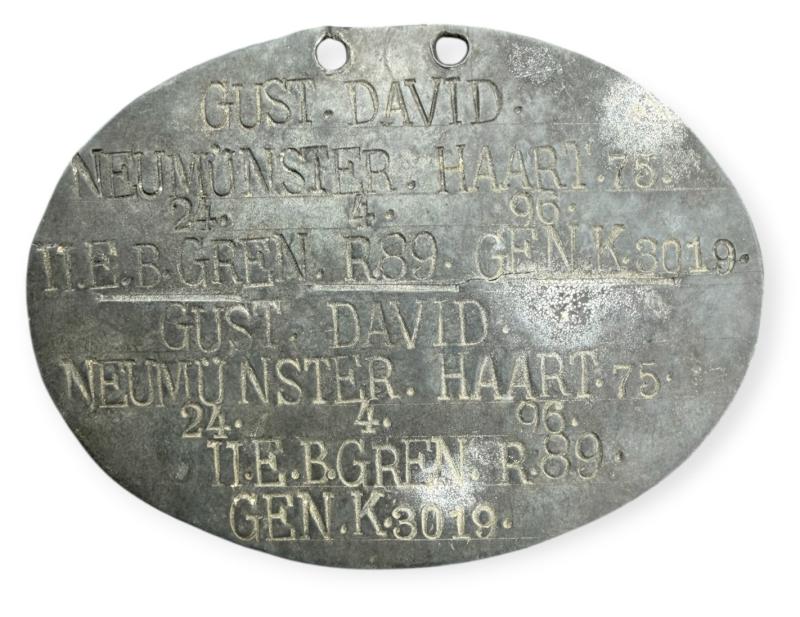 German WW1- Imperial Dog-Tag (E-Marke)