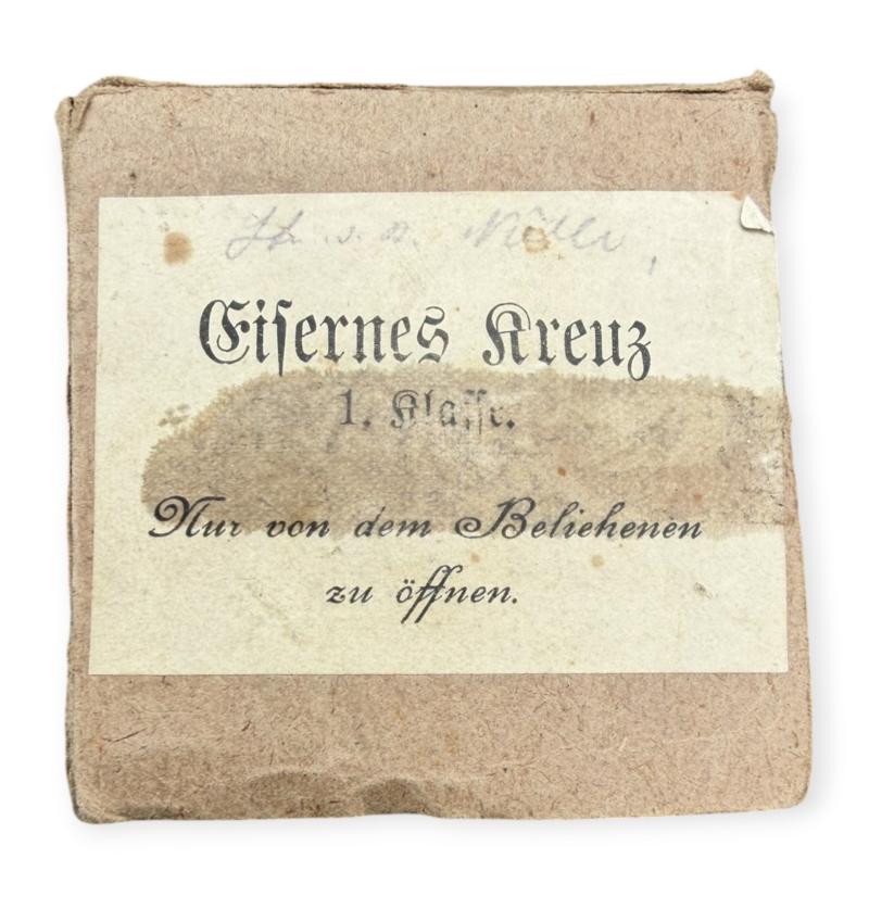 German WW1 Imperial Iron Cross First Class “1914” with Case and Clipboard Cover