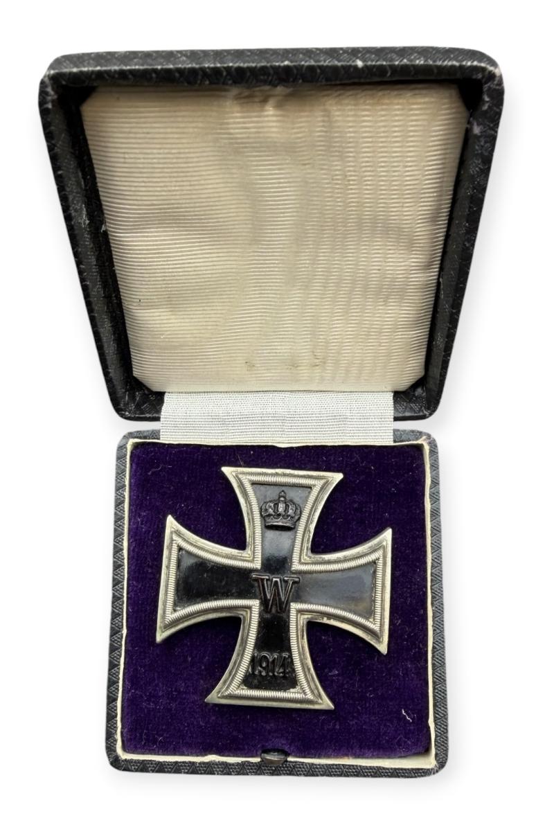 German WW1 Imperial Iron Cross First Class “1914” with Case and Clipboard Cover