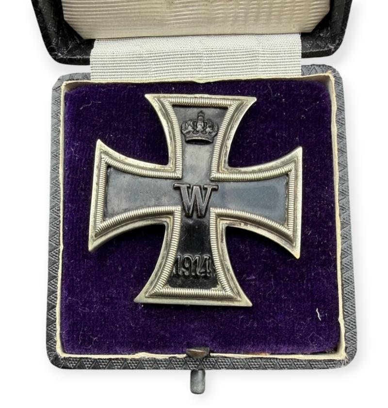 German WW1 Imperial Iron Cross First Class “1914” with Case and Clipboard Cover