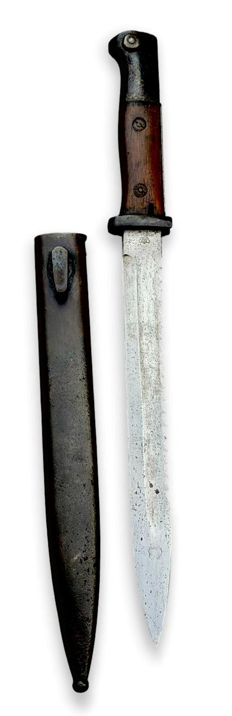 German WW1 Imperal Gewehr 98 Sawback Bayonet