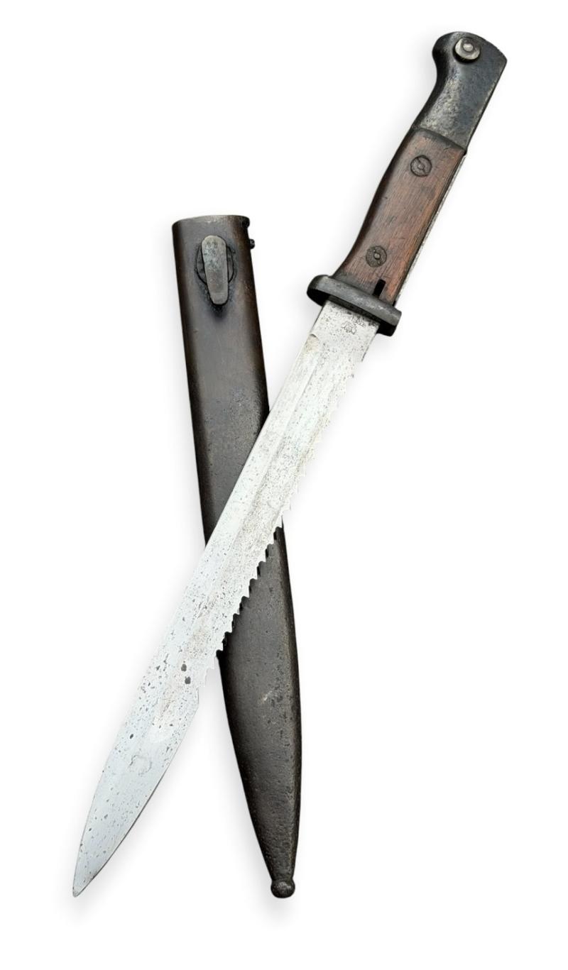 German WW1 Imperal Gewehr 98 Sawback Bayonet
