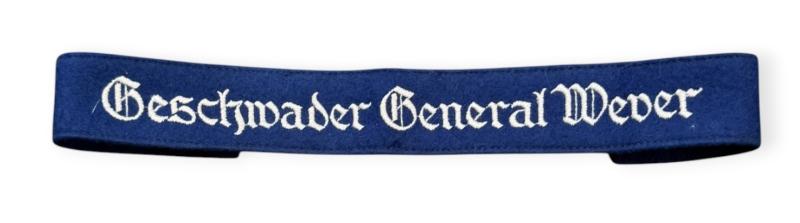 Luftwaffe Aircrew Cuff Title “Geschwader General Wever”