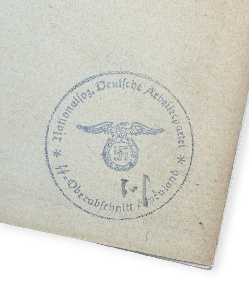 Alfred Rosenberg Book NSDAP/SS Stamped