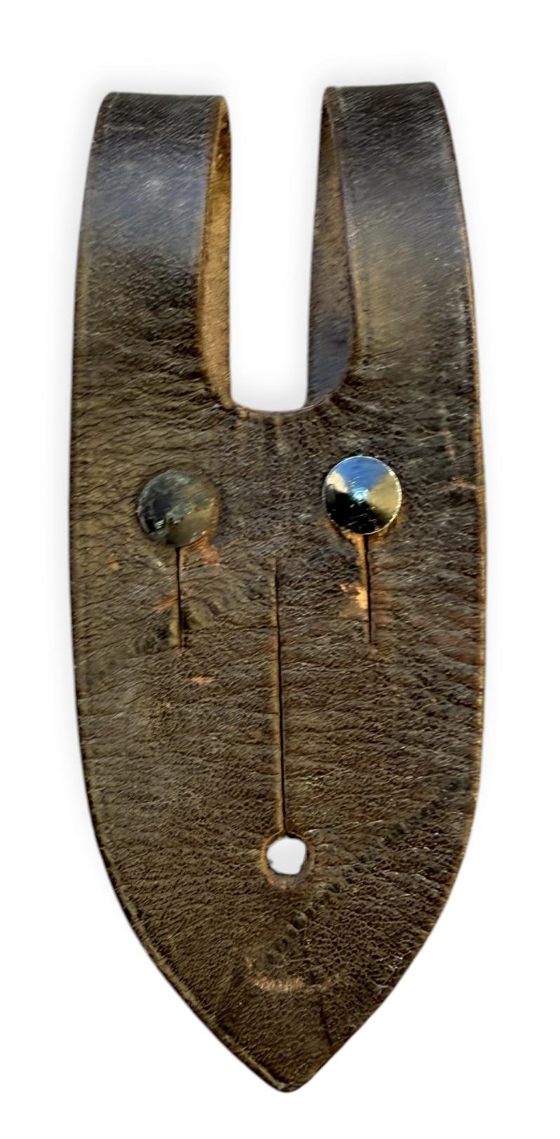 Wehrmacht Binoculars leather button attachment piece.