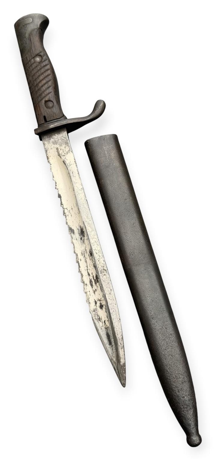 German WW1 Imperial shortened Sawback Butcher Knife Bayonet