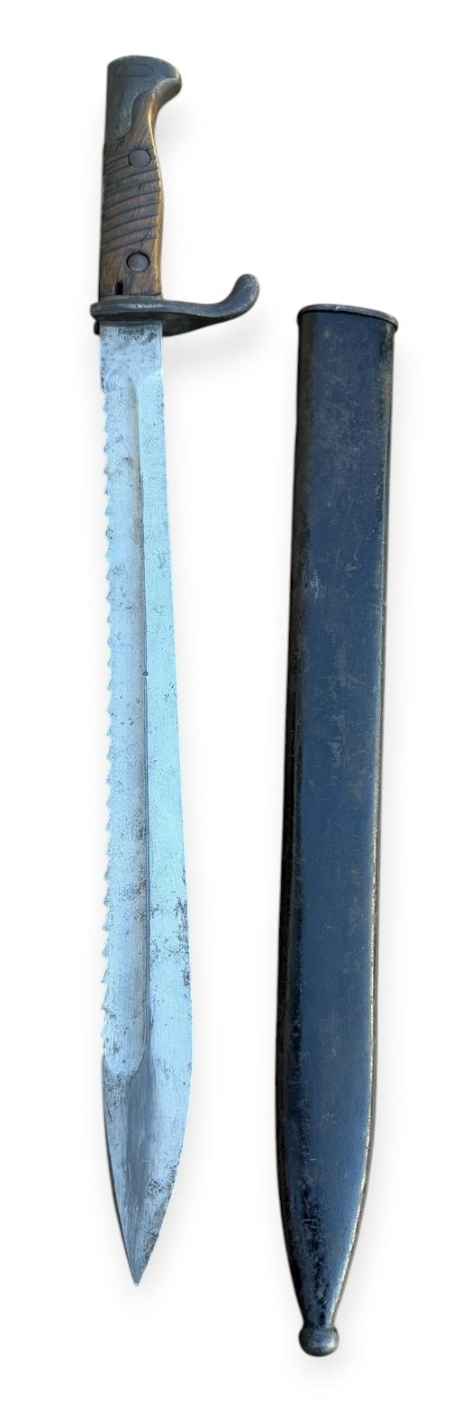 German WW1 Imperial Sawback Butcher Knife Bayonet