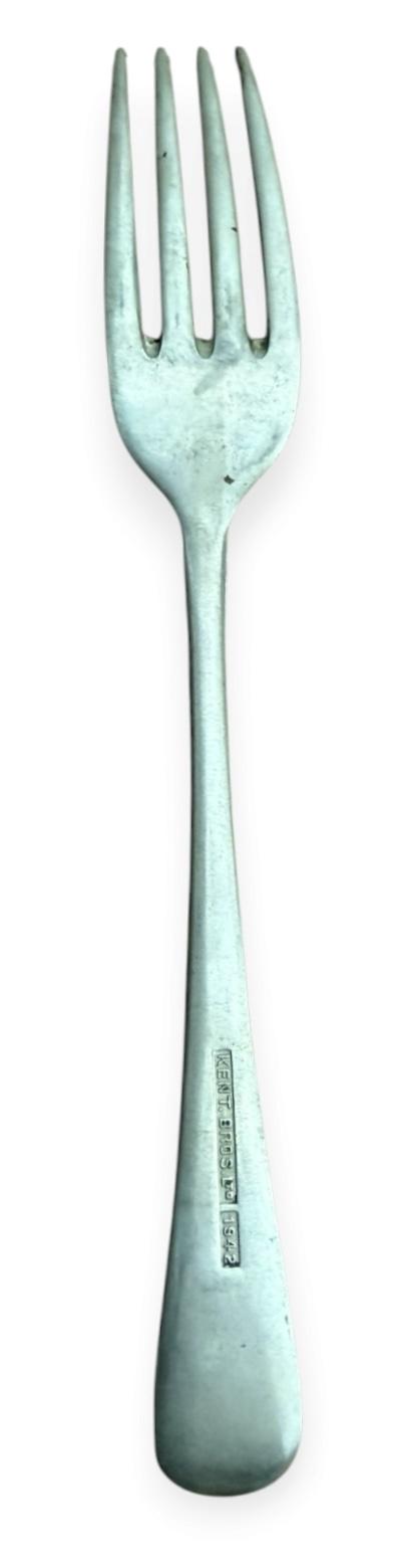 WW2 British Army Officers Royal Cypher Of King George VI Marked Fork.